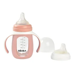 Biberon Verre D'Apprentissage 210 Ml Old Pink*BÉABA Clearance