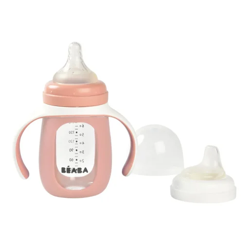 Biberon Verre D'Apprentissage 210 Ml Old Pink*BÉABA Clearance