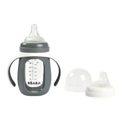 Biberon Verre D'Apprentissage 210 Ml Mineral Grey*BÉABA Hot