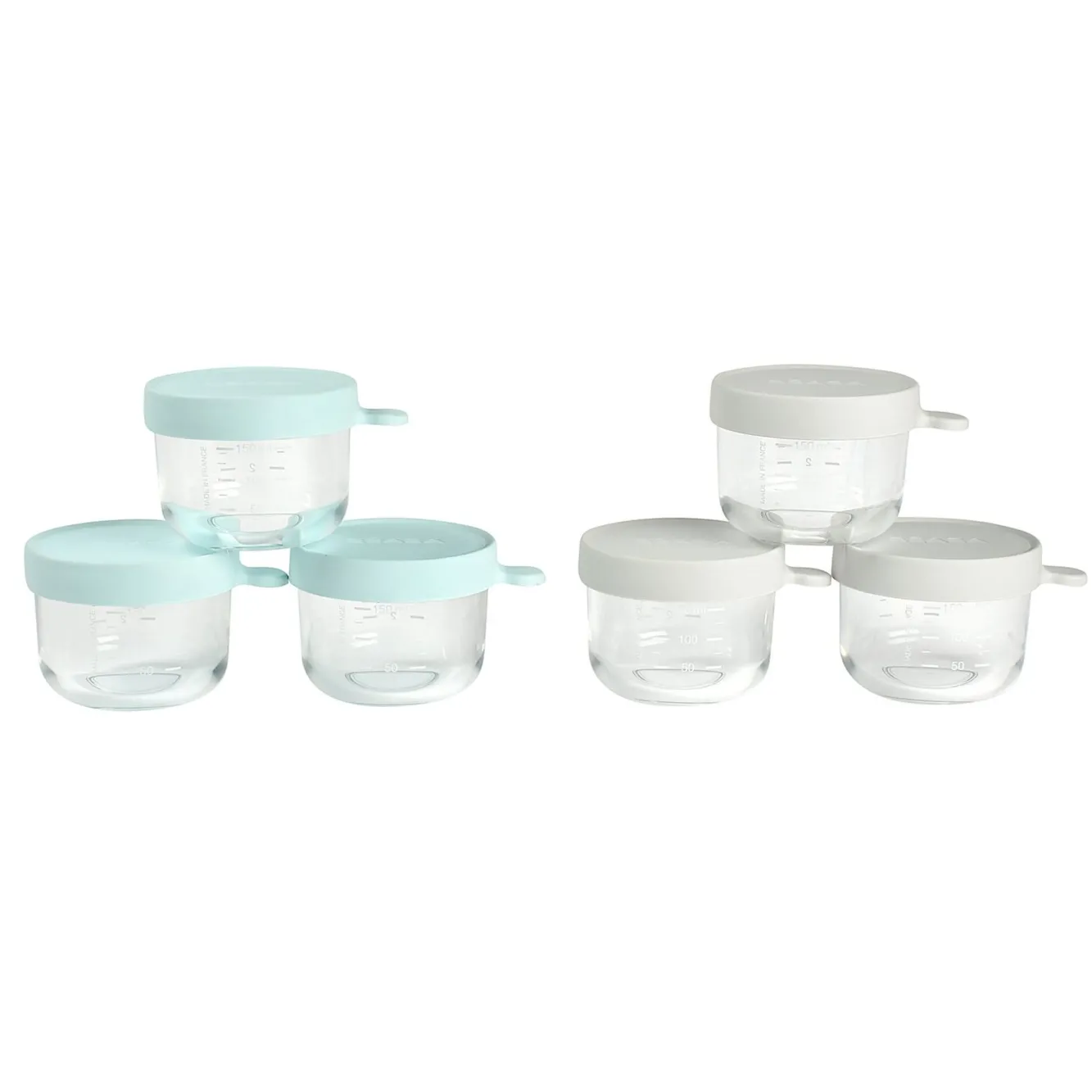 Coffret 6 Portions Verre 150 Ml Grey/Blue*BÉABA Online