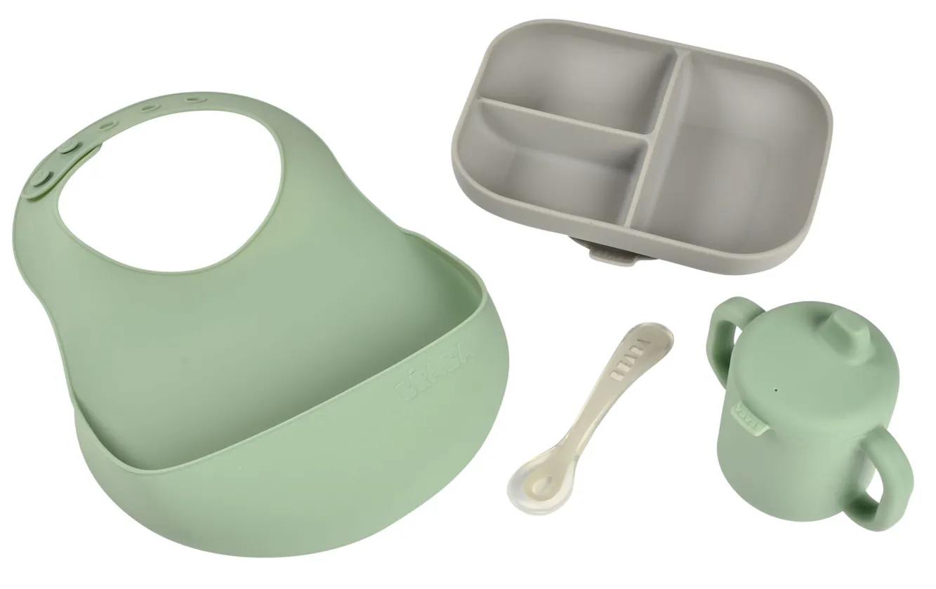 Coffret Repas Les Essentiels Grey / Sage Green*BÉABA Discount