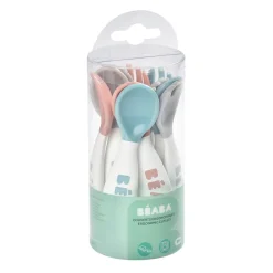 Lot 10 Couverts Ergonomiques 2Eme Age Blue/Pink*BÉABA