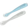 Lot 2 Cuilleres 1Er Age Silicone + Boite De Transport Grey/B*BÉABA Discount