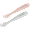 Lot 2 Cuilleres 1Er Age Silicone + Boite De Transport Grey/P*BÉABA Hot