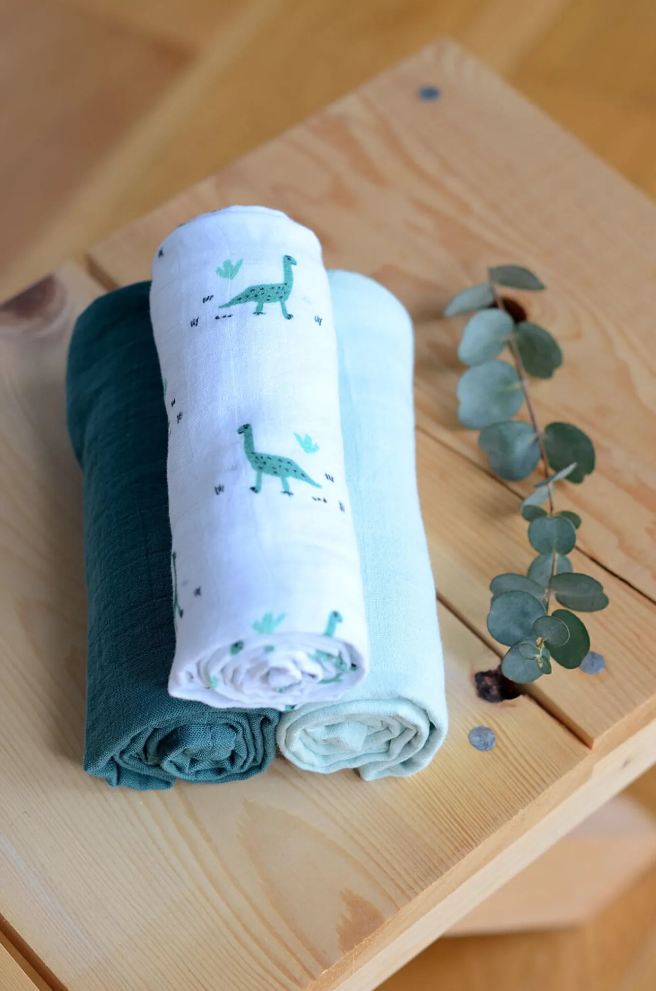 Lot De 3 Langes En Coton Jurassic*BÉABA Clearance