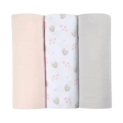 Lot De 3 Langes En Coton Swans*BÉABA