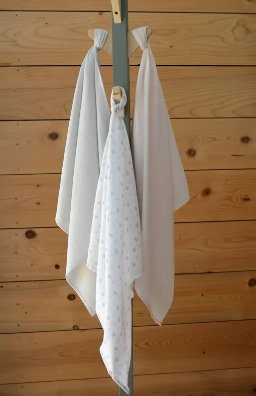 Lot De 3 Langes En Coton Swans*BÉABA