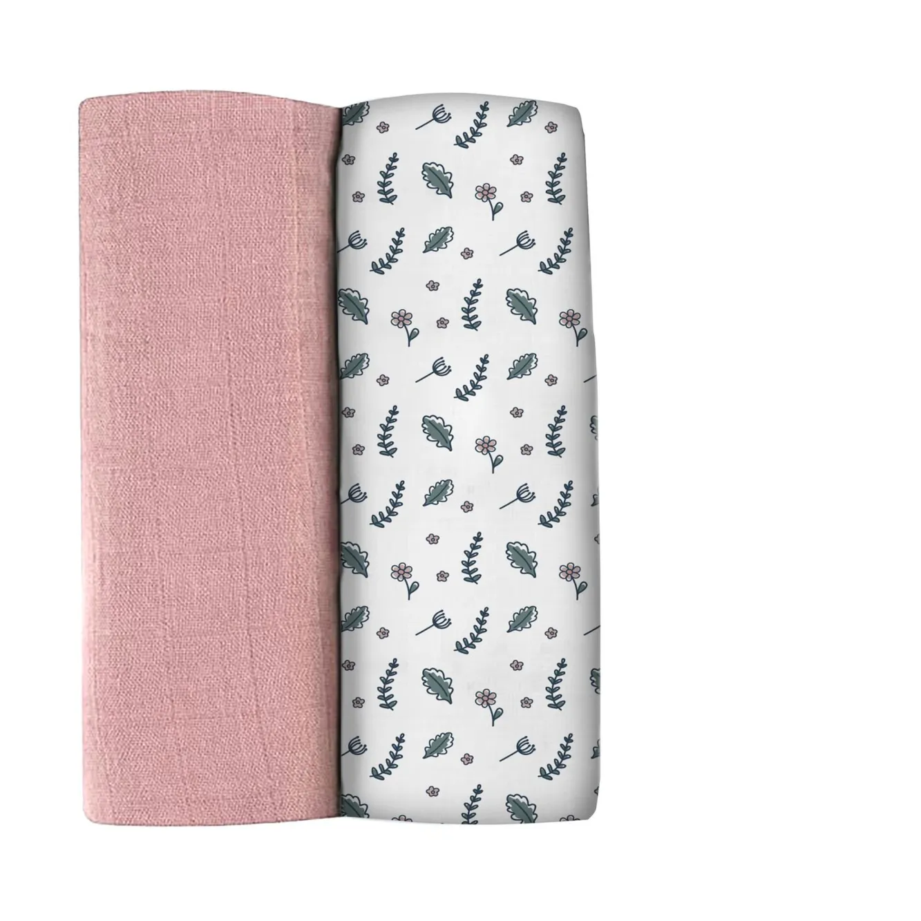 Lot De 2 Langes Xxl En Coton Bridal Pink/Flowery Countryside*BÉABA Clearance