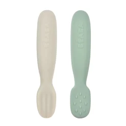 Lot De 2 Pre-Cuillere Silicone Sage Green / Velvet Grey*BÉABA Clearance