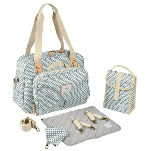 Sac A Langer Geneve Ii Play Print Sage Green*BÉABA Discount