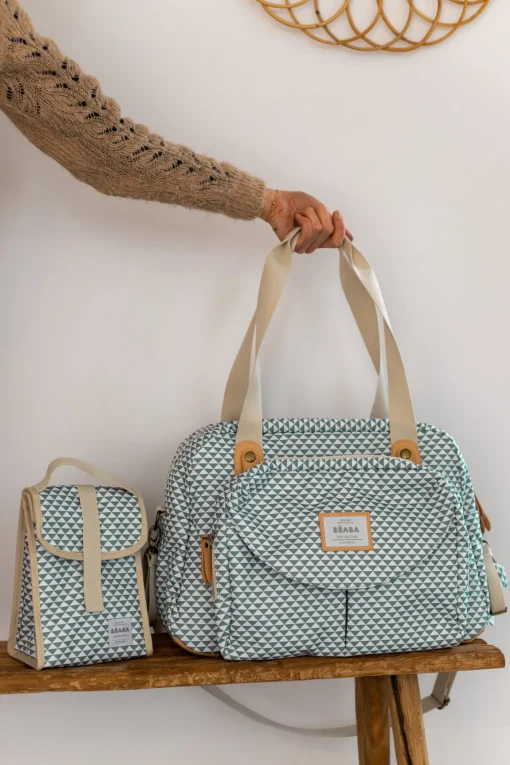 Sac A Langer Geneve Ii Play Print Sage Green*BÉABA Discount