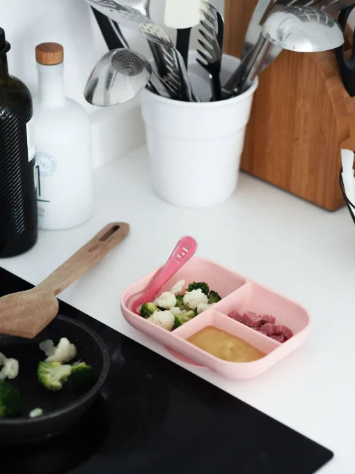 Set Repas Silicone Avec Ventouse Pink*BÉABA Outlet