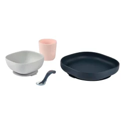 Set Vaisselle Silicone 4 Pieces Night-Blue*BÉABA Sale