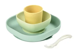 Set Vaisselle Silicone 4 Pieces Yellow*BÉABA Hot