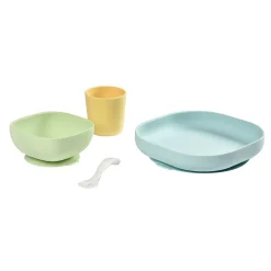Set Vaisselle Silicone 4 Pieces Yellow*BÉABA Hot