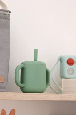 Tasse Paille Silicone Sage Green*BÉABA